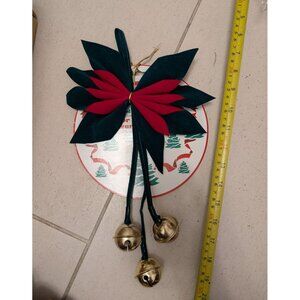 NEW Vintage Christmas Bow Décor Lot Felt Alderbrook Bow Red Ribbon Bell Bow 1980